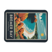 Bremer Bay Australië Illustratie Reizen Art Retro Magneet (Horizontaal)
