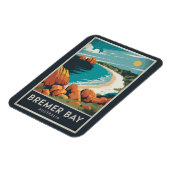 Bremer Bay Australië Illustratie Reizen Art Retro Magneet (Linkerzijde)