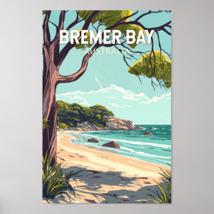 Bremer Bay Australië Reis Kunst Vintage Poster