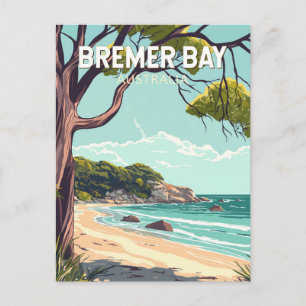 Bremer Bay Australië Travel Art Vintage Briefkaart