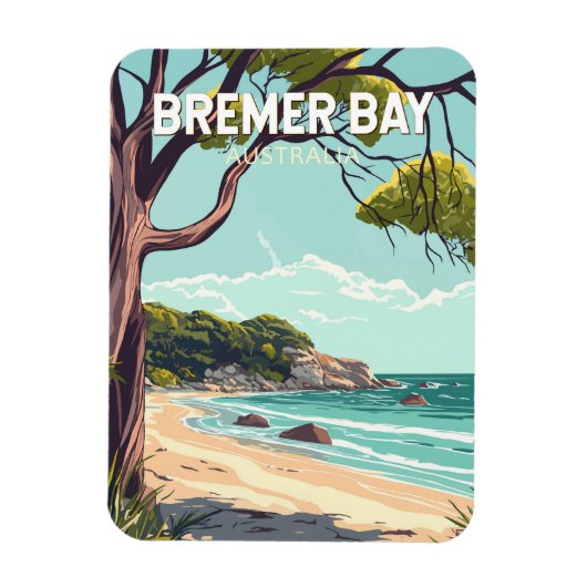 Bremer Bay Australië Travel Art Vintage Magneet (Verticaal)