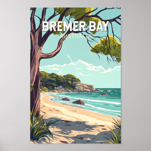 Bremer Bay Australië Travel Art Vintage Poster (Voorkant)