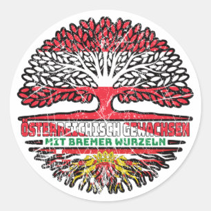 Bremer Österreichisch Österreich Baum Ronde Sticker