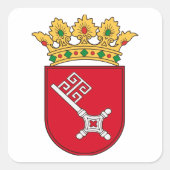 Bremer Wappen Vierkante Sticker (Voorkant)