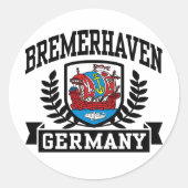 Bremerhaven Duitsland Ronde Sticker (Voorkant)