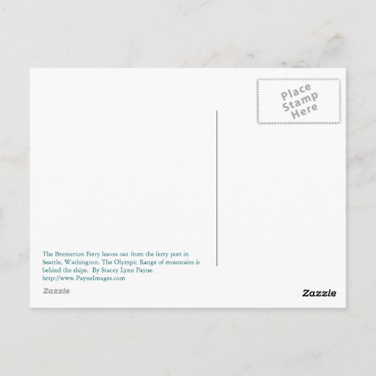 Bremerton Ferry Briefkaart (Achterkant)