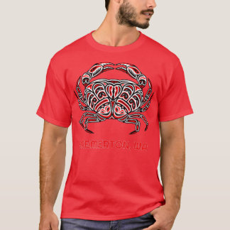 Bremerton Washington Dungeness Crab Native America T-shirt