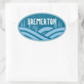 Bremerton Washington Outdoors Ovale Sticker (Tas)