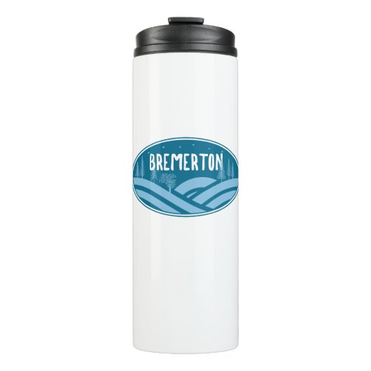 Bremerton Washington Outdoors Thermosbeker (Voorkant)