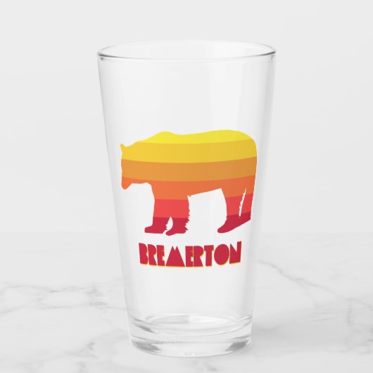 Bremerton Washington Rainbow Beer Glas (Voorkant)