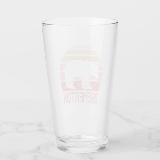 Bremerton Washington Retro Beer Glas (Achterkant)