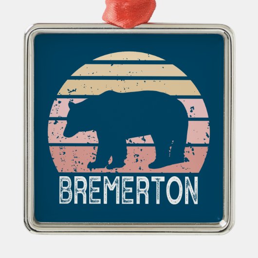 Bremerton Washington Retro Beer Metalen Ornament (Voorkant)