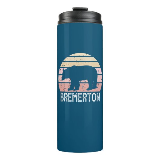 Bremerton Washington Retro Beer Thermosbeker (Voorkant)