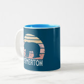 Bremerton Washington Retro Beer Tweekleurige Koffiemok (Voorkant links)