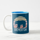 Bremerton Washington Retro Beer Tweekleurige Koffiemok (Links)