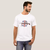Bren Light Machine Pistool met Britse vlag T-shirt (Voorkant volledig)