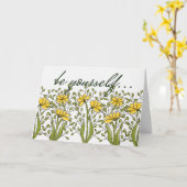 Bren voor moed kaart (Gele Bloem)