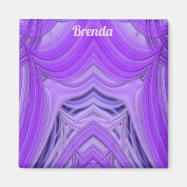 BRENDA ~ 3D Fractal Design paars blue Magneet