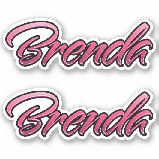 Brenda faded pink Aufkleber Sticker Stickerset (Voorkant)