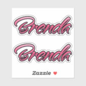 Brenda faded pink Aufkleber Sticker Stickerset (Vel)