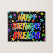 "BRENDA" First Name, Fun "HAPPY BIRTHDAY" Legpuzzel (Horizontaal)