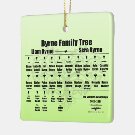 Brenda K Davies Vampire Awakenings Family Tree Keramisch Ornament (Links)