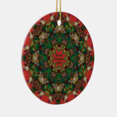BRENDA ~ KERSTGROEN Geel Blauw Rood 2024 ~ Keramisch Ornament (Rechts)