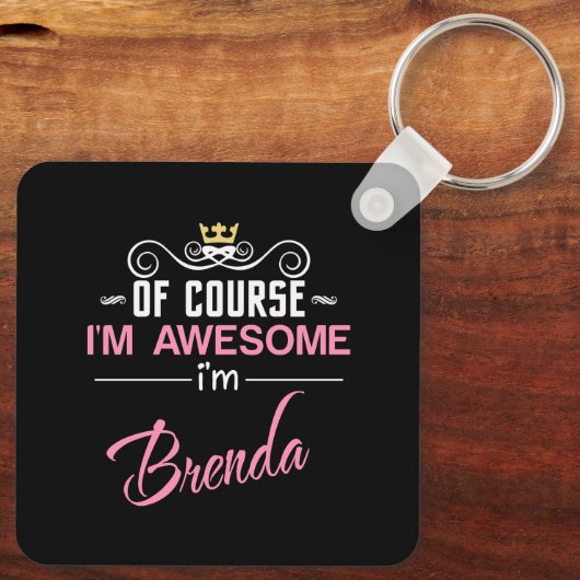 Brenda Natuurlijk ben ik Geweldige Sleutelhanger (Achterkant)