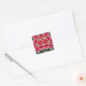 BRENDA ~ Shades Green, Silver, Roze Vierkante Sticker (Envelop)
