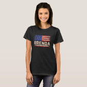 Brenda Voornaam Shirt Brenda Naam American Flag (Voorkant volledig)