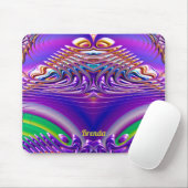 BRENDA ~ Zany Green, Blue, Yellow and Paars Muismat (Met muis)