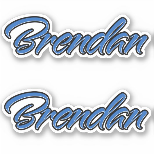 Brendan Name blue Aufkleber Sticker Stickerset (Voorkant)