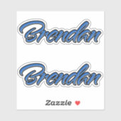 Brendan Name blue Aufkleber Sticker Stickerset (Vel)