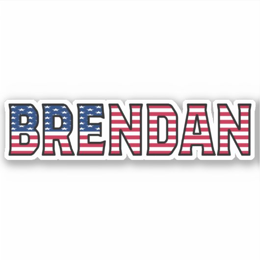 Brendan Name Vorname USA Sticker Stickerset (Voorkant)