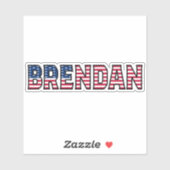Brendan Name Vorname USA Sticker Stickerset (Vel)