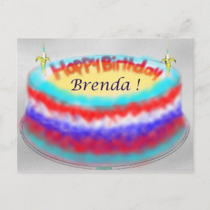 Brenda's Birthday Cake-postkaart Briefkaart