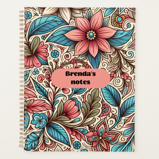 Brenda's notities Floral Planner (Voorkant)