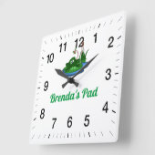 Brenda's Pad Vierkante Wandklok (Hoek)