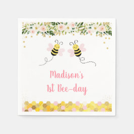 Brendday bije Pink Gold Floral Servet