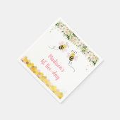 Brendday bije Pink Gold Floral Servet (Hoek)