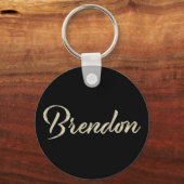 Brendon Name whitegold Button Schlüsselanhänger Sleutelhanger (Voorkant)