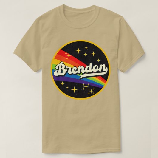 Brendon regenboog in ruimte  stijl t-shirt (Design voorkant)
