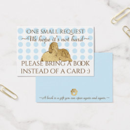 Breng ABook Kaart Baby Blue Gold Elephant invoegen
