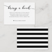 Breng boek Baby behuizing chique zwart witte strep Informatiekaartje (Voorkant / Achterkant)