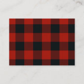 Breng boek Baby shower behuizing Red Buffalo Plaid Visitekaartje (Achterkant)