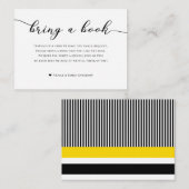 Breng boek Baby shower behuizing zwart wit plakken Informatiekaartje (Voorkant / Achterkant)