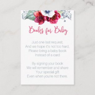 Breng Boek voor Baby shower insert kaart