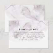 Breng boek voor baby verzoek. Waterverf paarse Informatiekaartje (Voorkant / Achterkant)