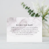 Breng boek voor baby verzoek. Waterverf paarse Informatiekaartje (Staand voorkant)