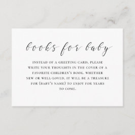 Breng boek voor baby verzoek. Zwart-Wit Informatiekaartje